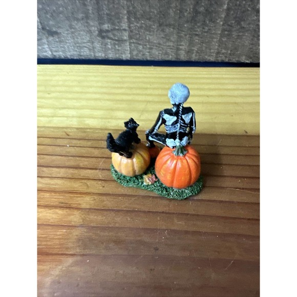 Lemax Spooky Town Halloween Village Companions Skeleton Cat Retired - Picture 2 of 3